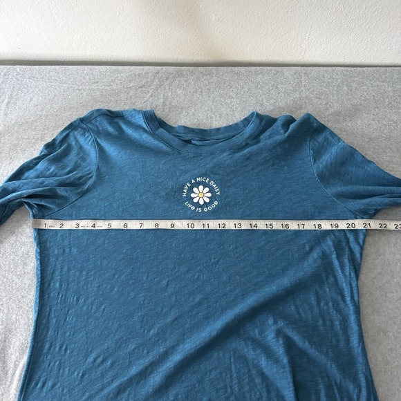 Life Is Good Have A Nice Daisy Long Sleeve Lightweight Tee Shirt Womens Large - Picture 7 of 9
